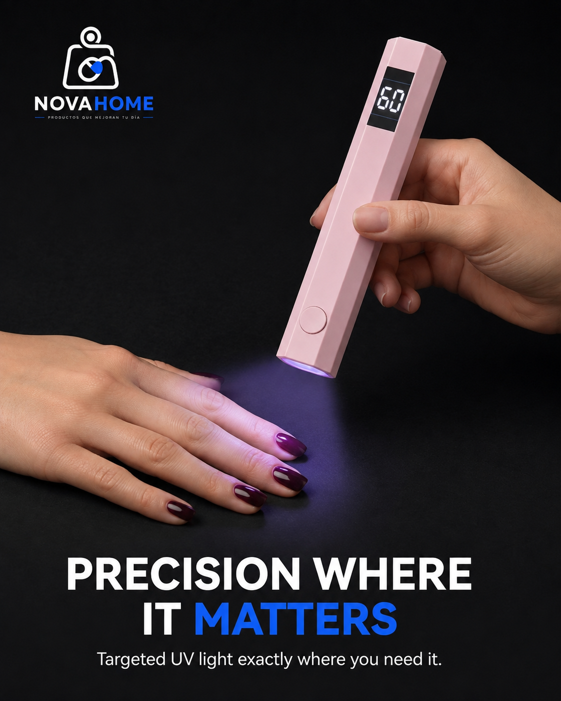 Lámpara UV LED Portátil para Uñas con Soporte Ajustable