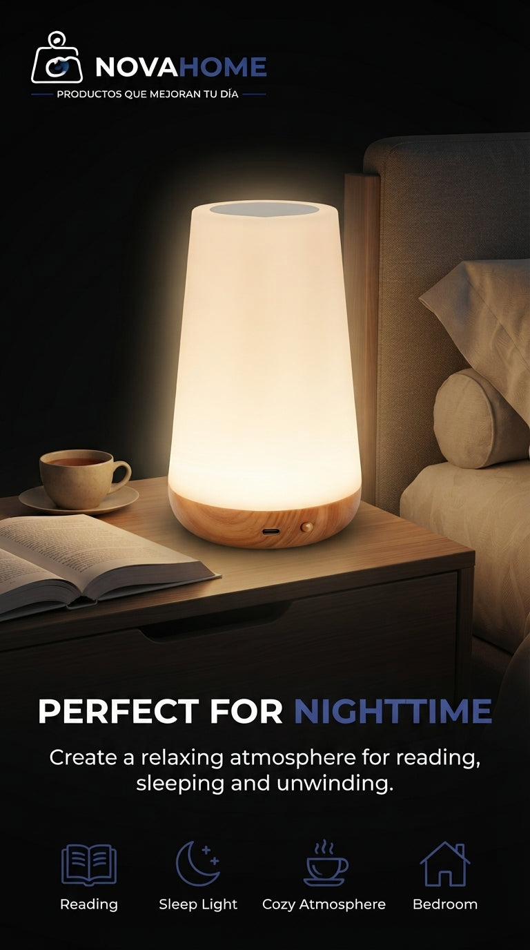 Lámpara Nocturna LED RGB Recargable | 13 Colores con Control Remoto
