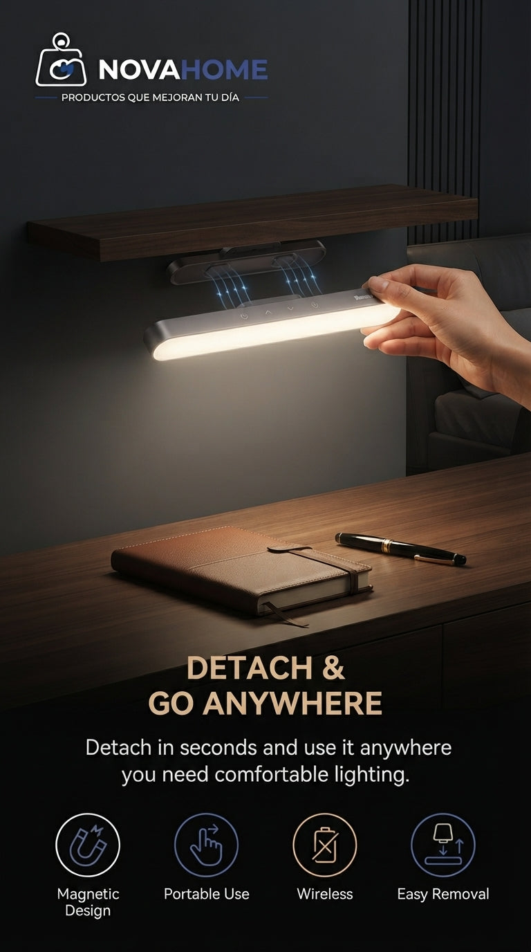 Lámpara LED Magnética Baseus | Luz Recargable USB con Brillo Ajustable