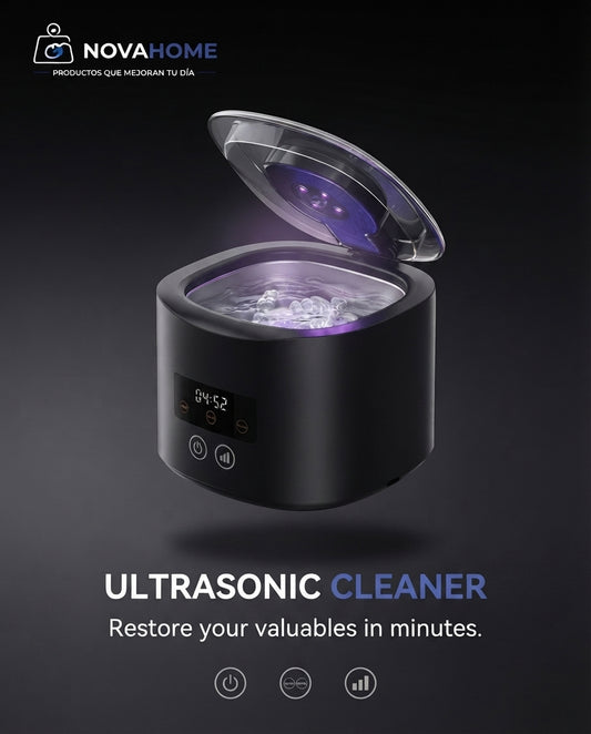 Máquina de Limpieza Ultrasónica Recargable 50 KHz | Joyas, Retenedores y Más