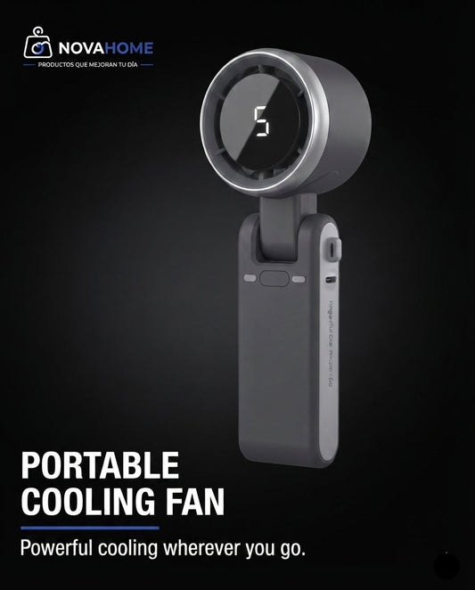 Ventilador Portátil Recargable 3 en 1 | 5 Velocidades y Batería de Larga Duración