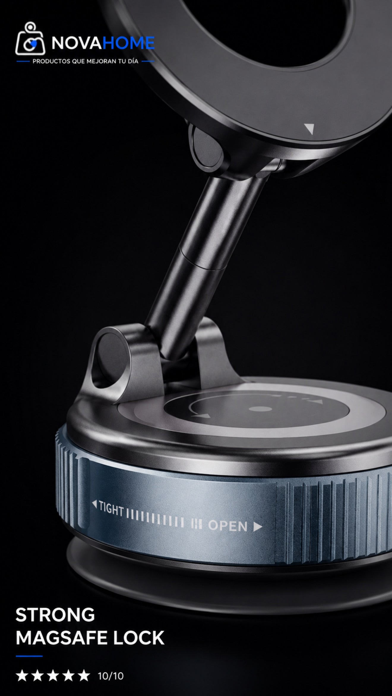 Soporte Magnético Premium 360° Para Celular con Base de Succión al Vacio
